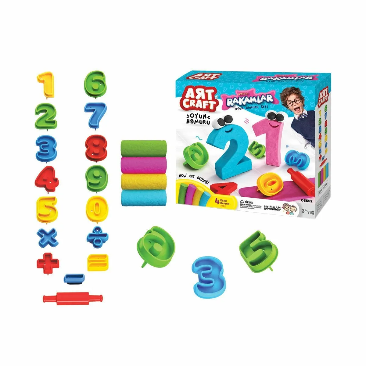 3D Rakamlar Hamur Set 200GR