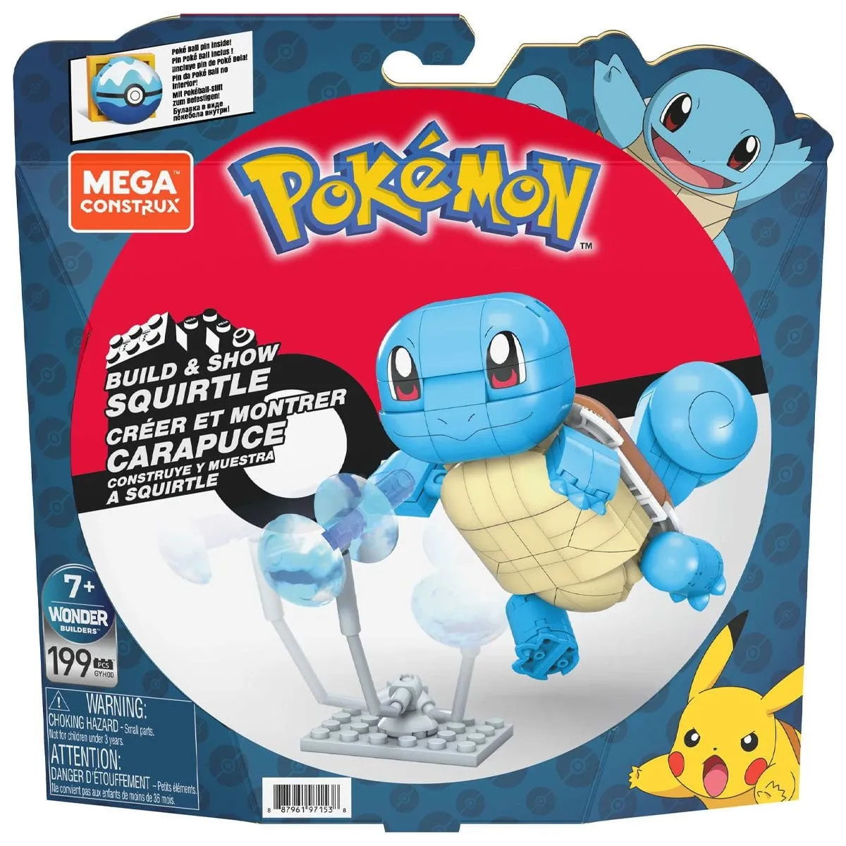 MEGA™ Pokémon™ Squirtle - Yap ve Oyna Figürler 199 parça +7 yaş