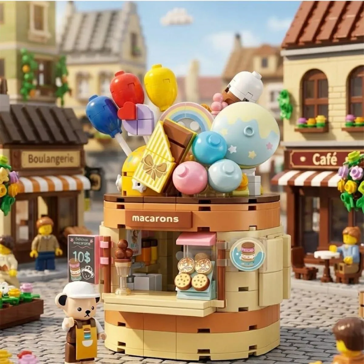 Panlos Teddy Bear Koleksiyonu Dondurma Dünyası 354 Parça Block Oyuncak — görsel 3