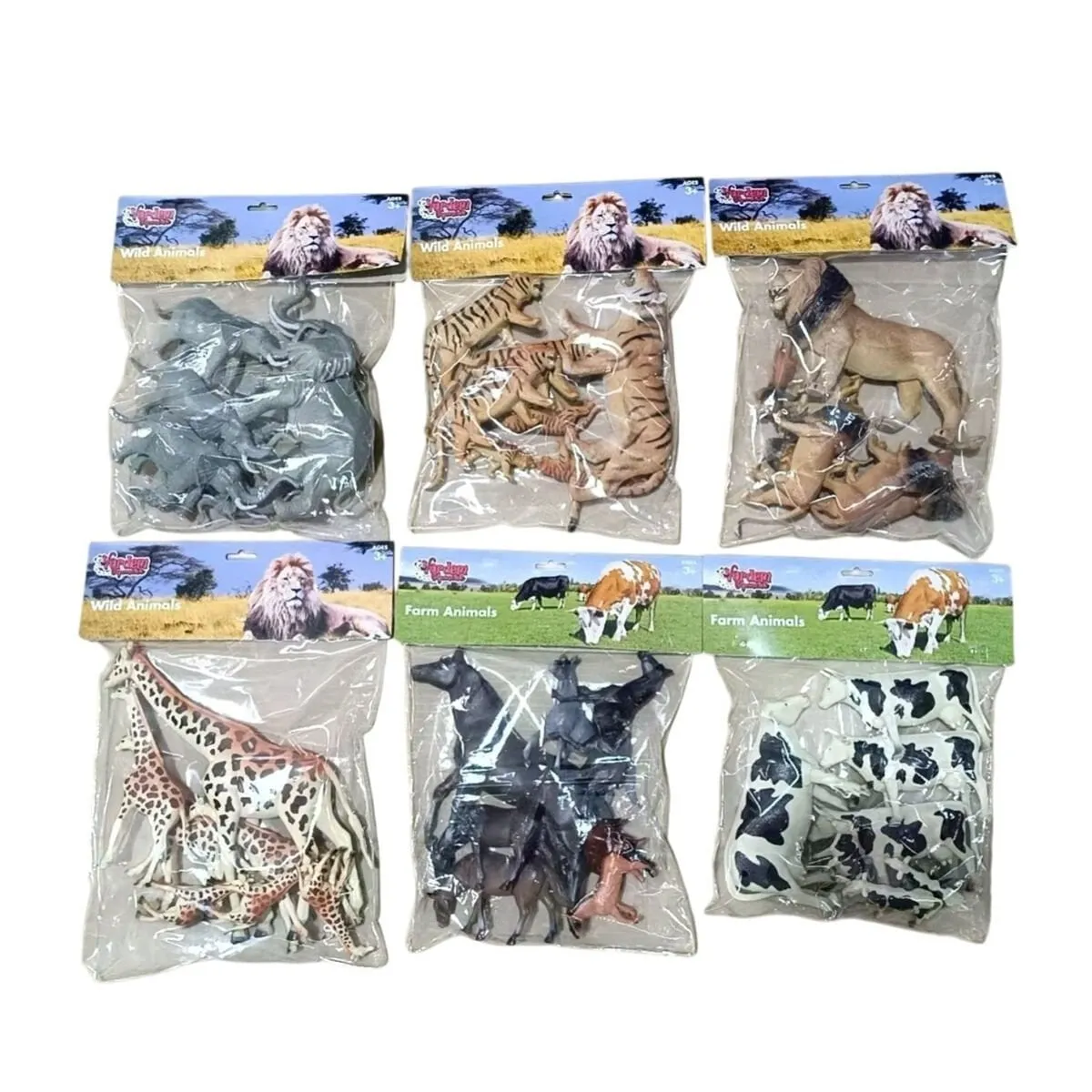 07AL 6 AST 7PCS ASLAN-KAPLAN-ZÜRAFA-İNEK-FİL(Belirtilen fiyat, tekli satış için adet fiyatıdır.)