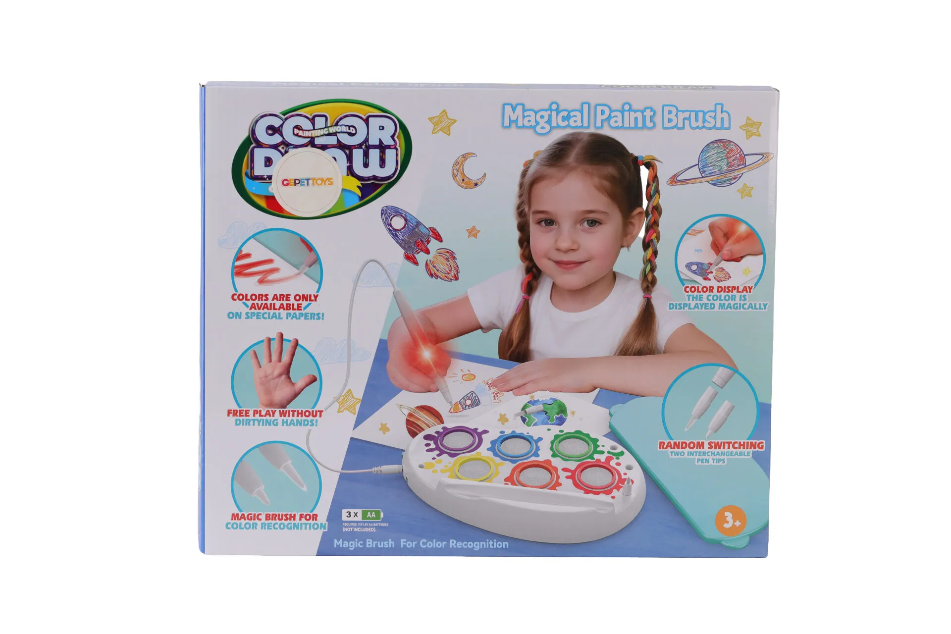 6003A Sihirli Boyama Lekesiz Işıklı Boyama Fırçası