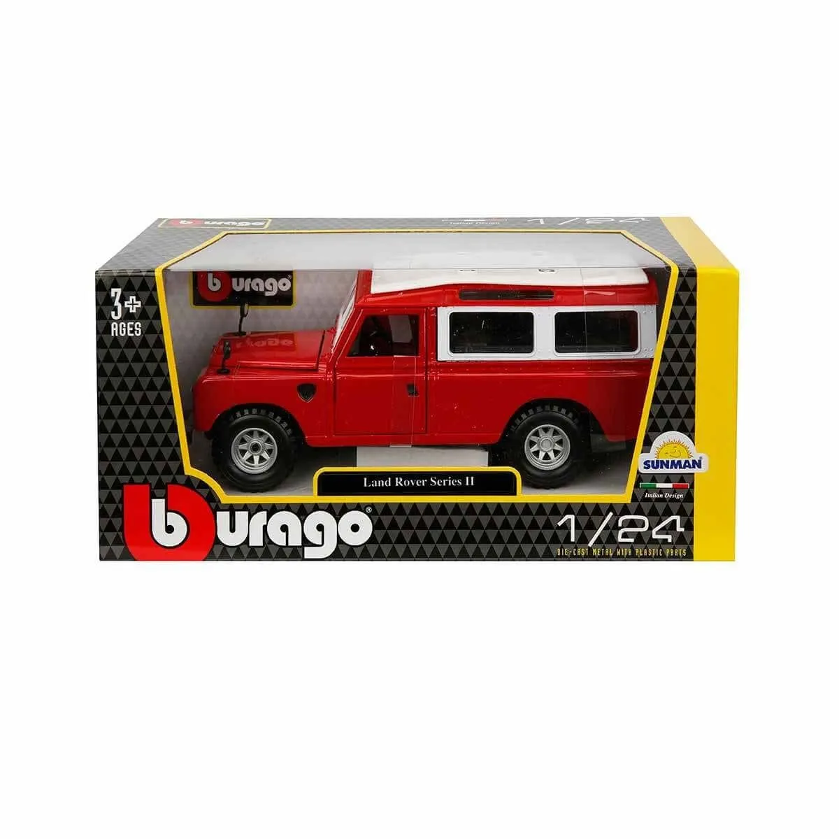 Land Rover Series II Model Araba 1:24 Kırmızı -Sunman