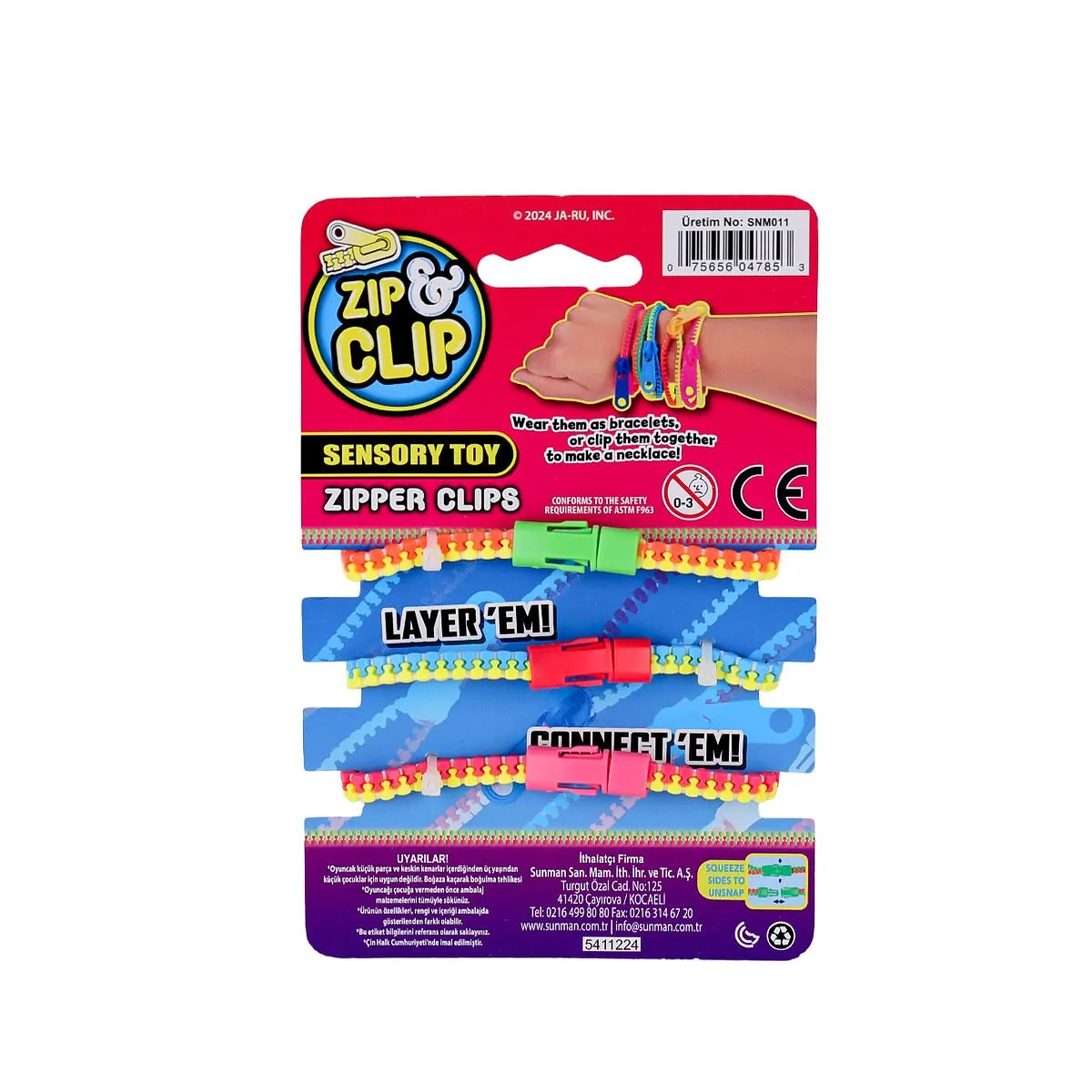 Sunman Zıp Clip Zipper Clips 3'lü — görsel 2