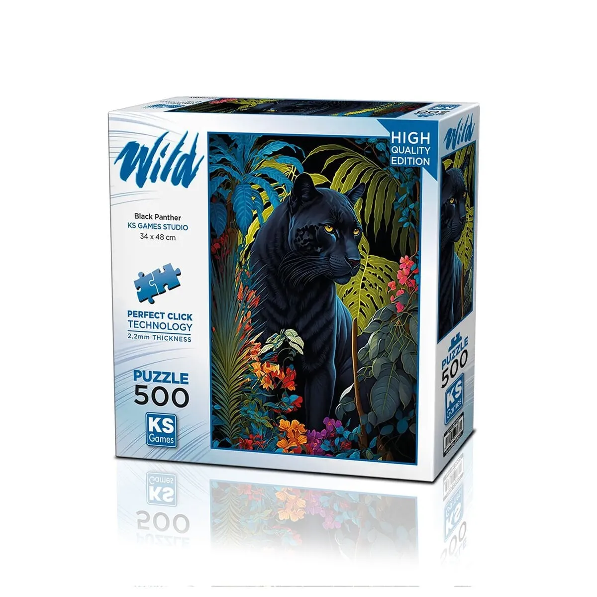 PUZZLE 500 Black Panther With a Tropical
