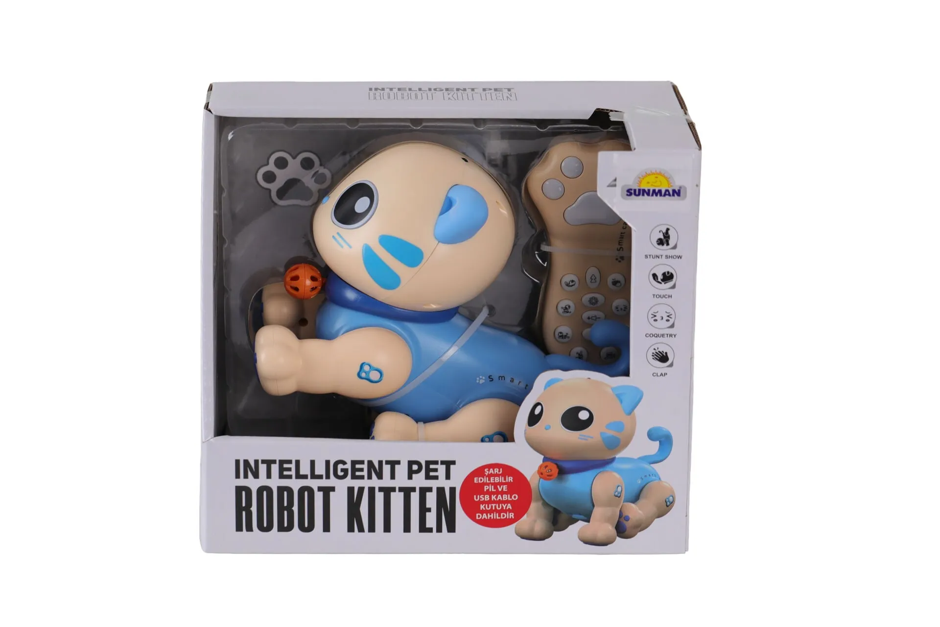 SUN-RST-RC ROBOT AKILLI KEDİ FF SESLİ 3 7 USB 2R