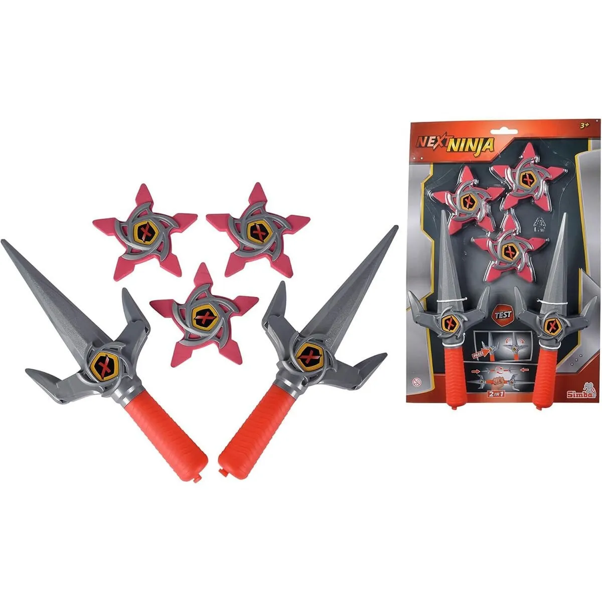 Next Ninja Knives And Stars Red