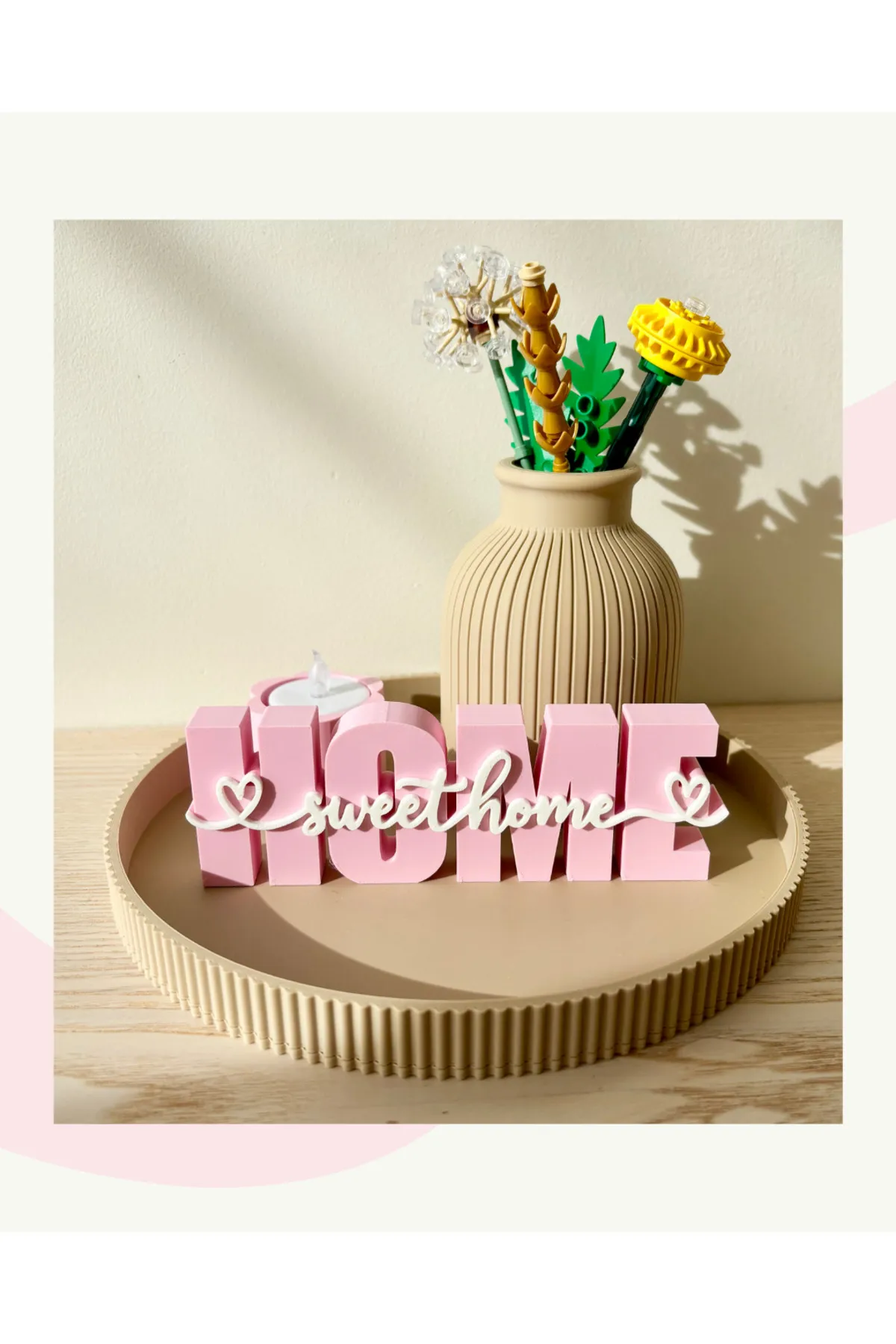 Home Sweet Home Dekoratif Masaüstü Yazısı & Hediyelik Obje — görsel 2