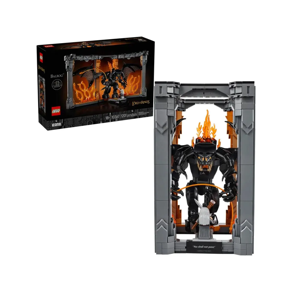 Lego icons - Yüzüklerin Efendisi: Balrog™ Kitaplık Dekoru 1201 parça +18 yaş
