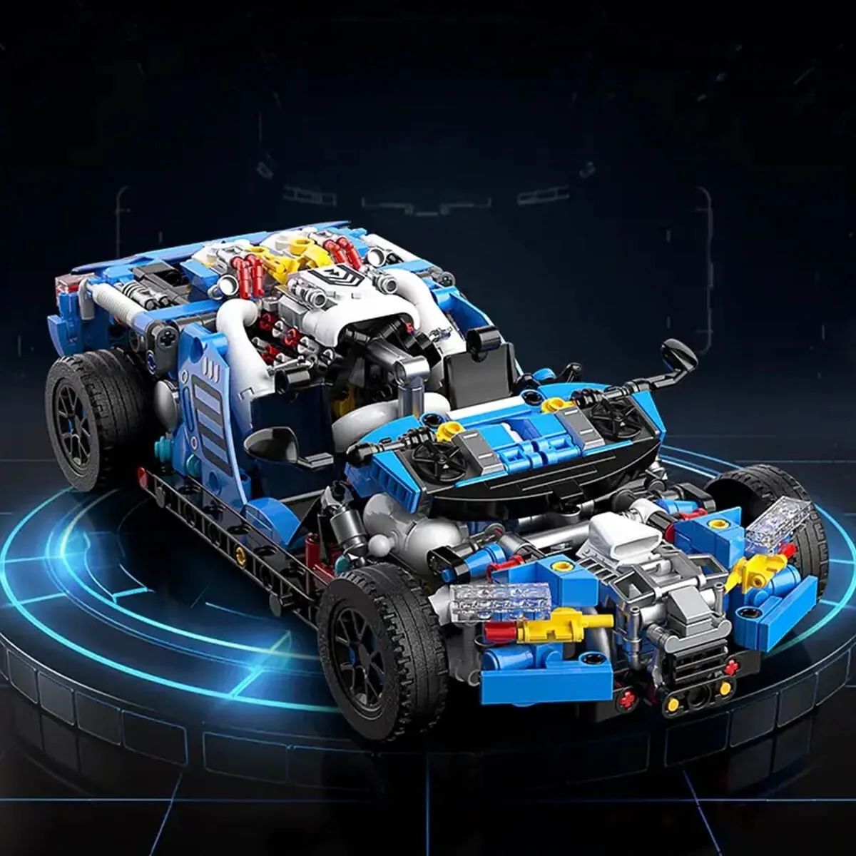 JK8808 JAKİ MEKANİK BUGATTİ MODEL ARABA 798 PARÇA BLOCK OYUNCAK — görsel 2