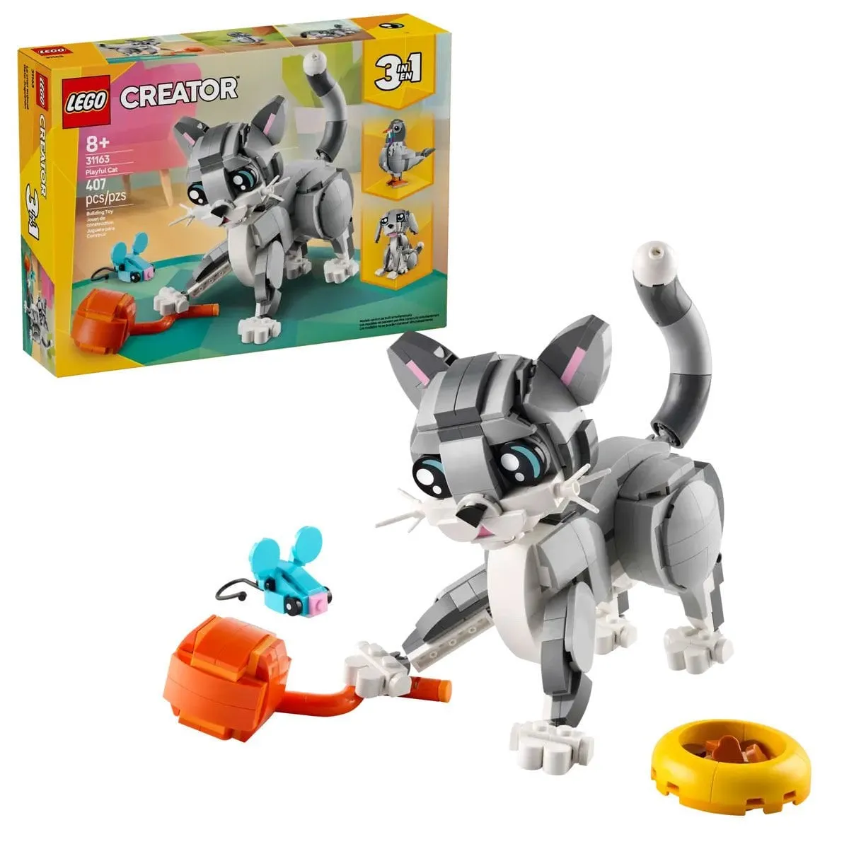 Lego Creator 3in1 - Oyunbaz Kedi 407 parça +8 yaş