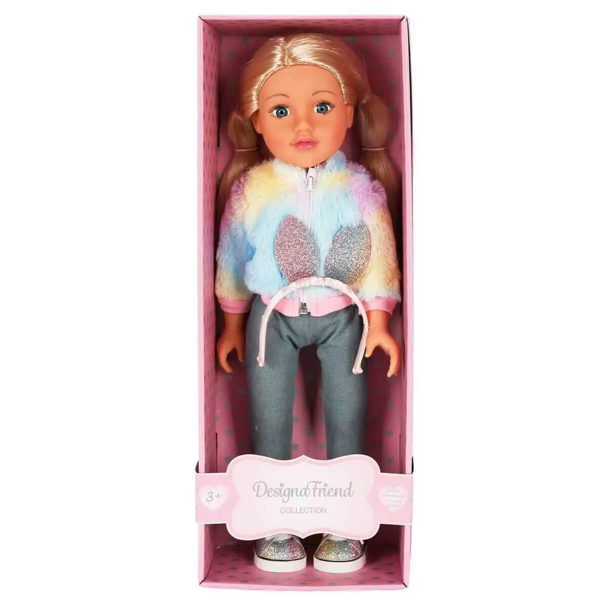 Designafriend 47 cm Bebek Tavşan Kulaklı Saç Bantlı Kıyafet — görsel 6