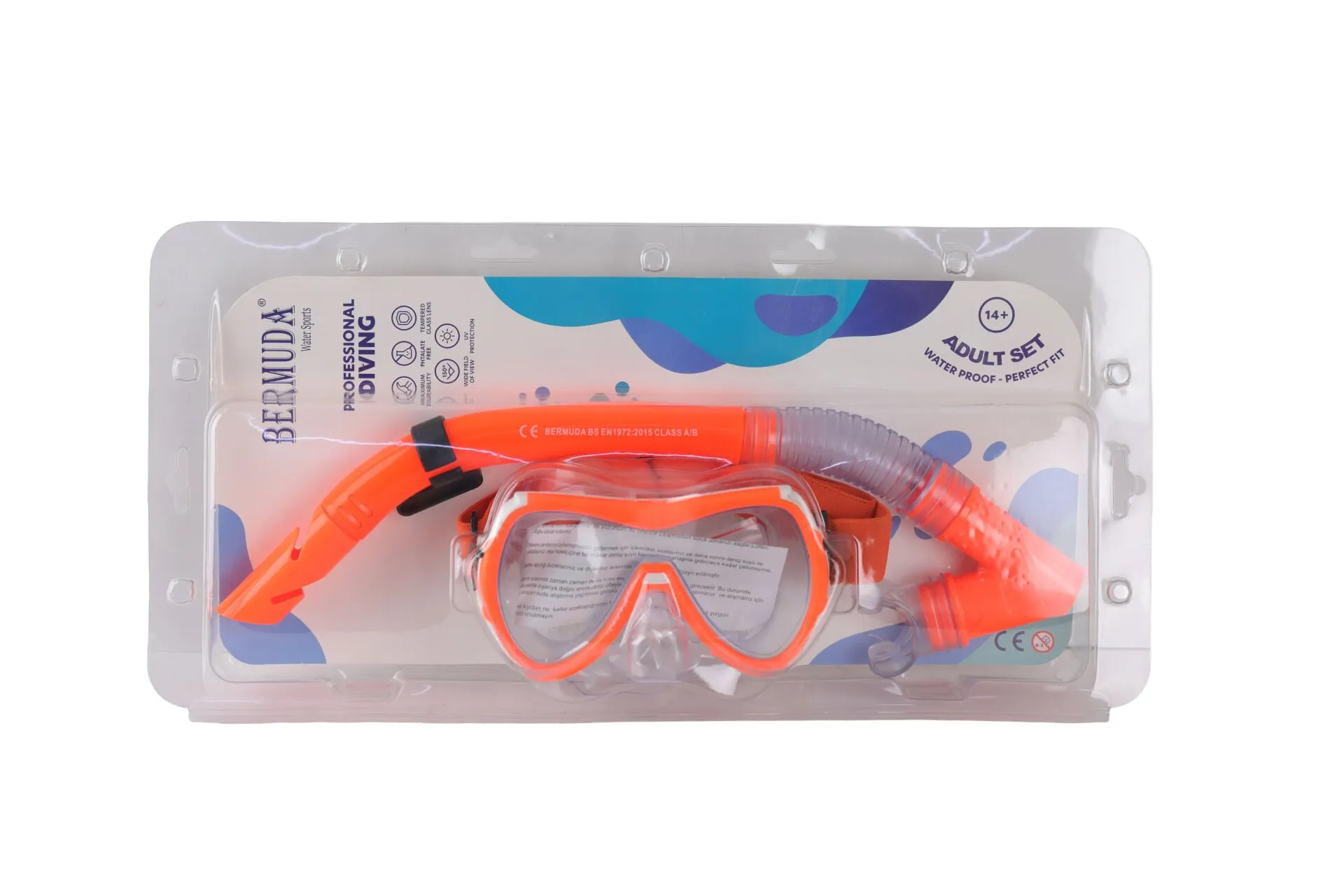 121CS Maske Snorkel Set Ozel Cam 24