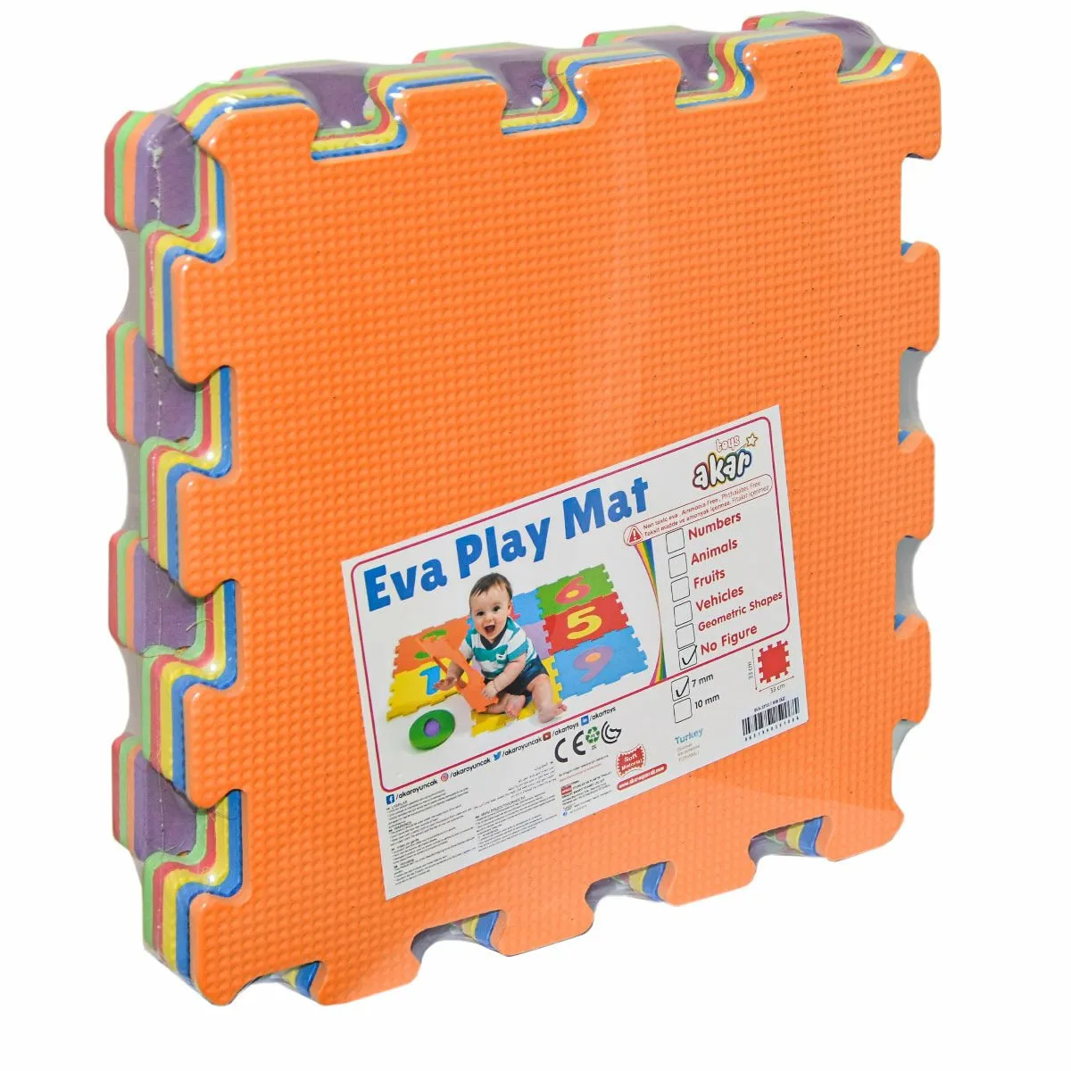 Eco Eva Yer Matı 33X33-7 mm Düz -Akar