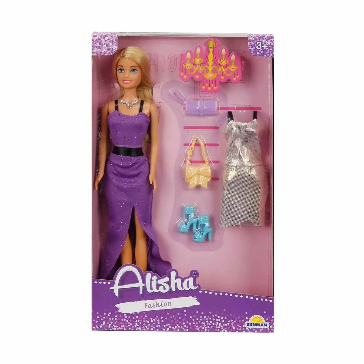 SIS Minik Alisha Yedek Kıyafetli Bebek Set 29 cm - Sunman