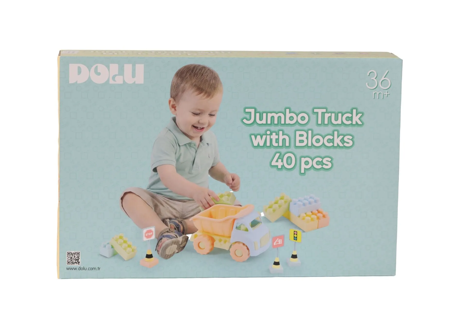 Oyuncak Jumbo Kamyon ve Bloklar 40 Parça