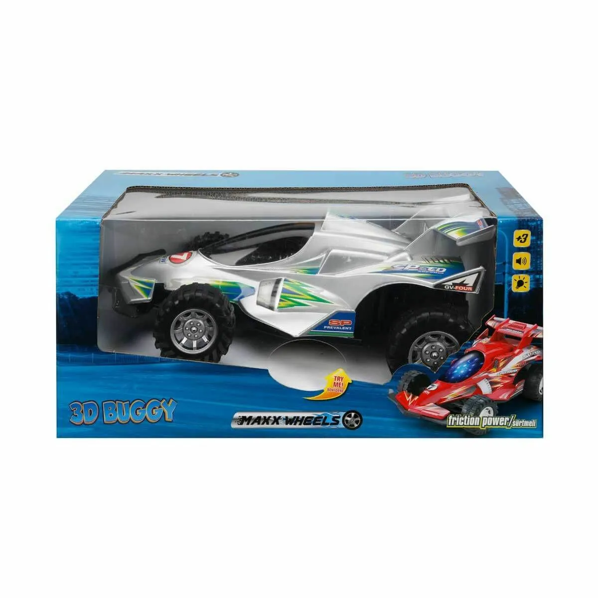 Sesli ve Işıklı 3D Buggy Sürtmeli Araba