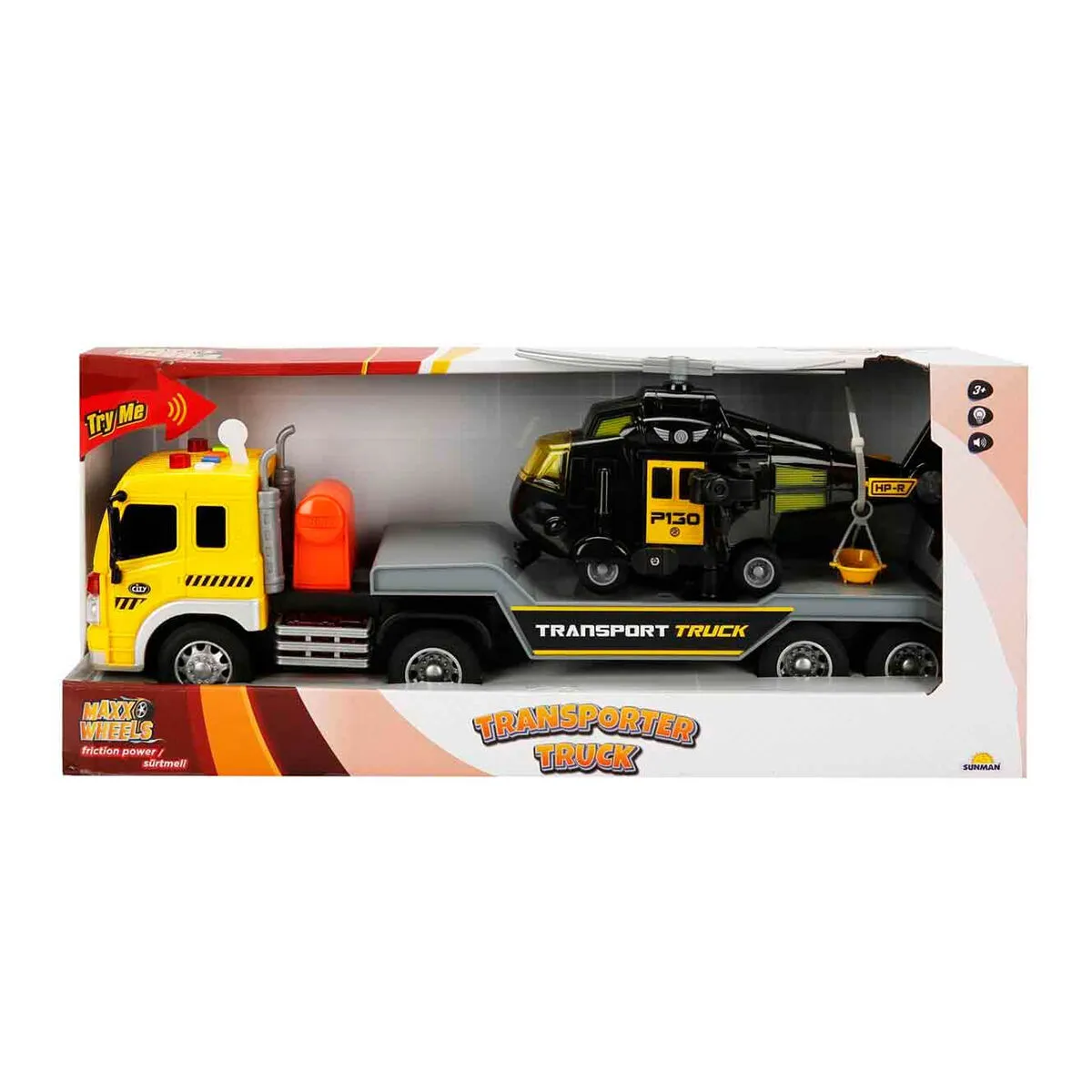 Maxx Wheels 1:16 Transporter Uçak Helikopter Ses Işık 40 Cm — görsel 4