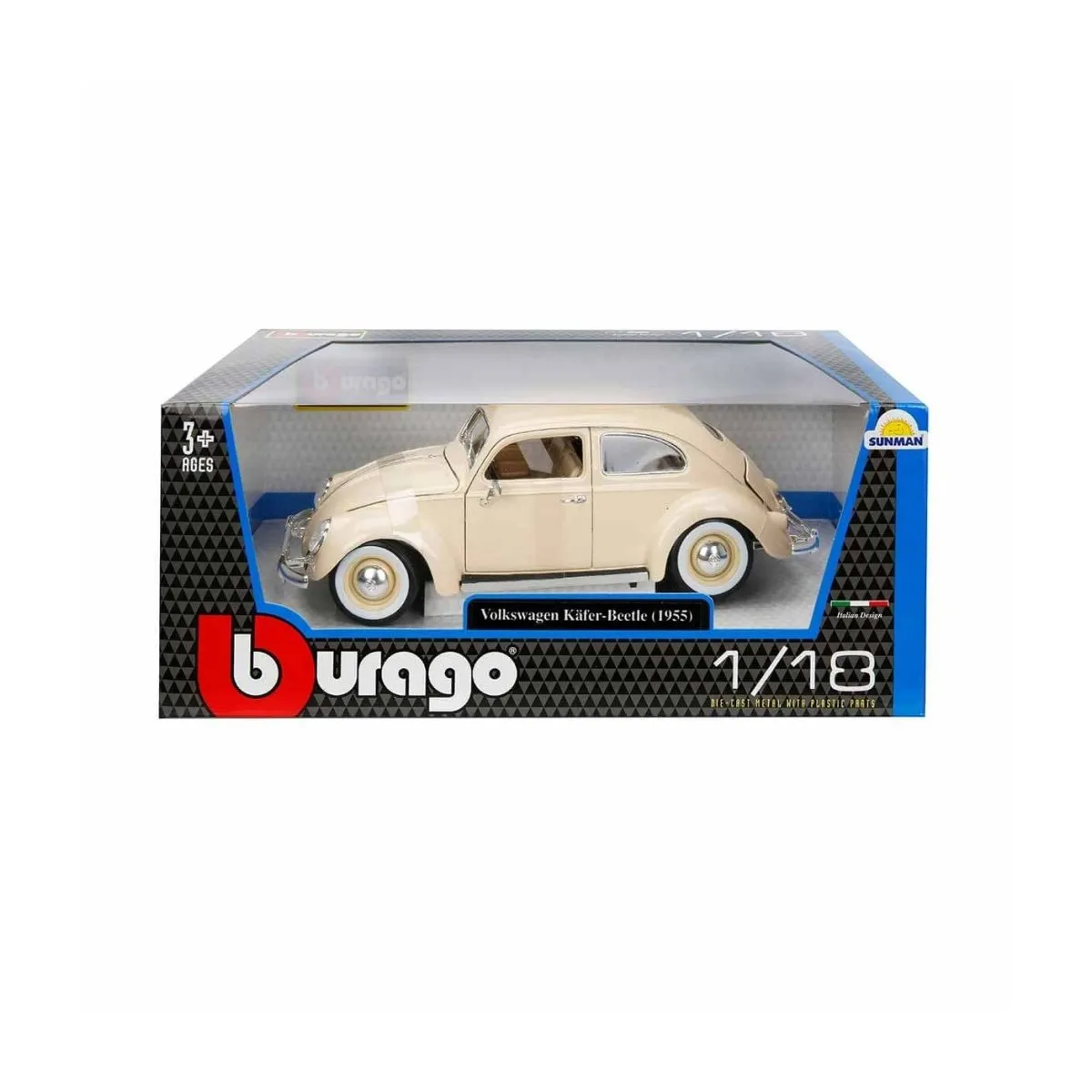 Sunman, 1:18 Volkswagen Kafer Beetle 1955 Model Araba — görsel 2