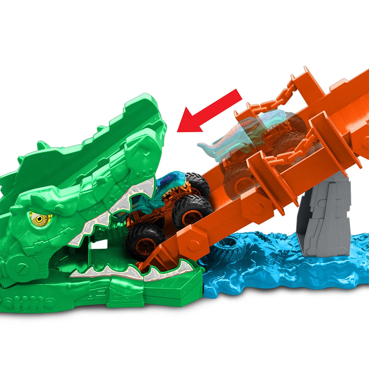 Hot Wheels Monster Trucks Mega-Wrex Timsah Devir Oyun Seti — görsel 5