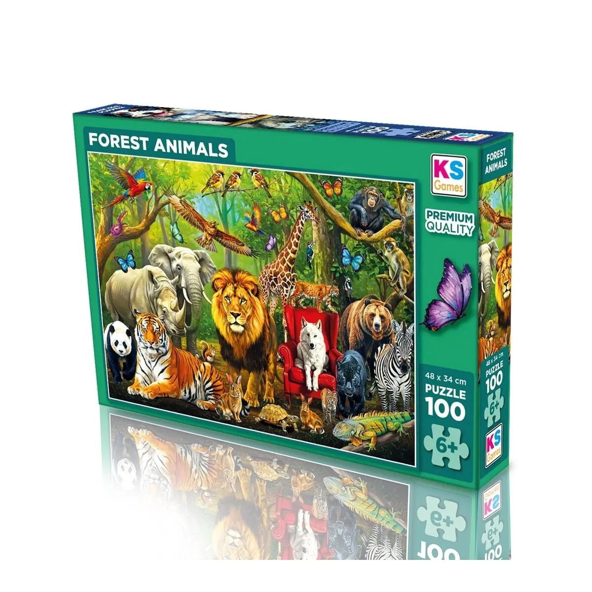 Forest Anımals 100 Parça Puzzle