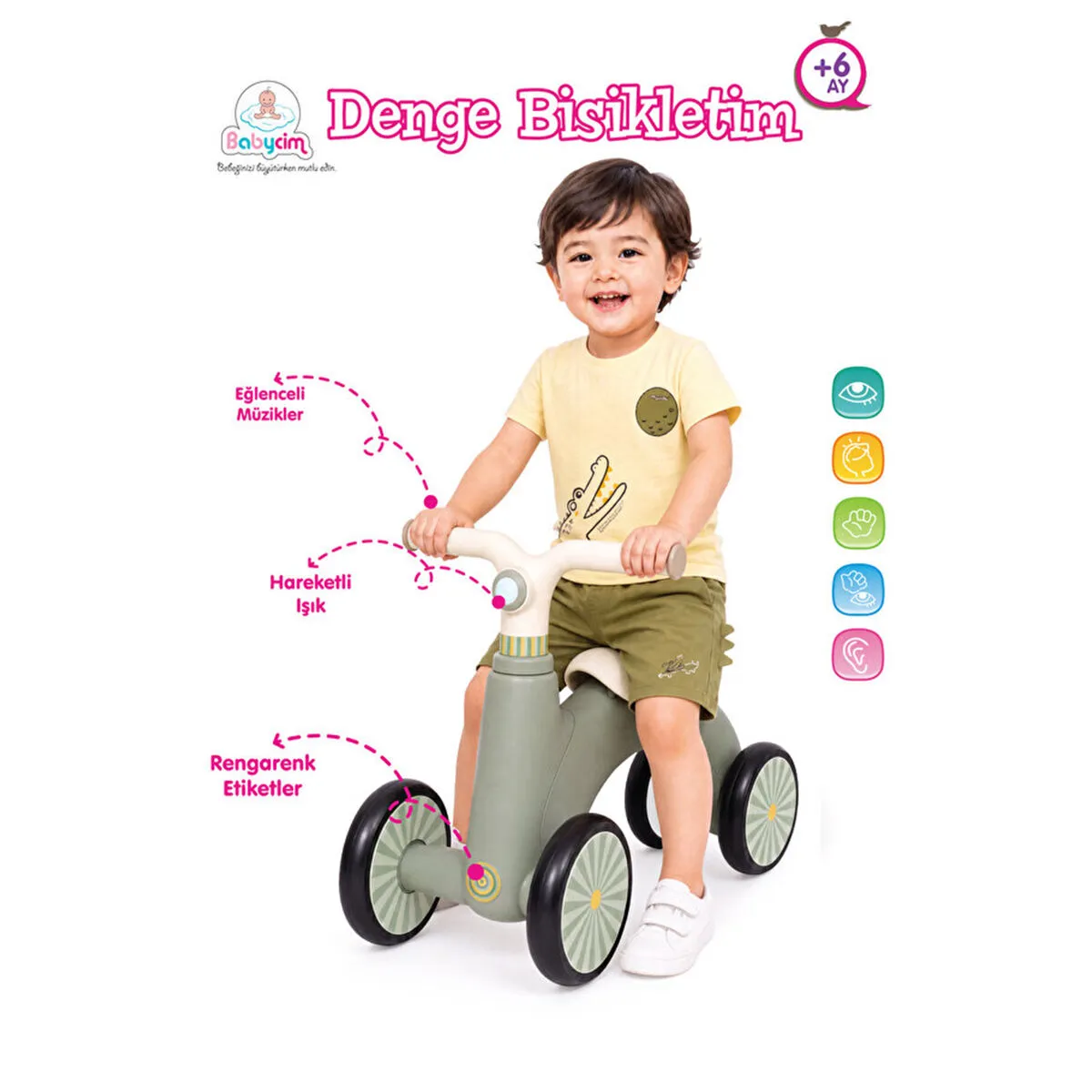 URT047001-YEŞİL BABYCİM DENGE BİSİKLETİ — görsel 3