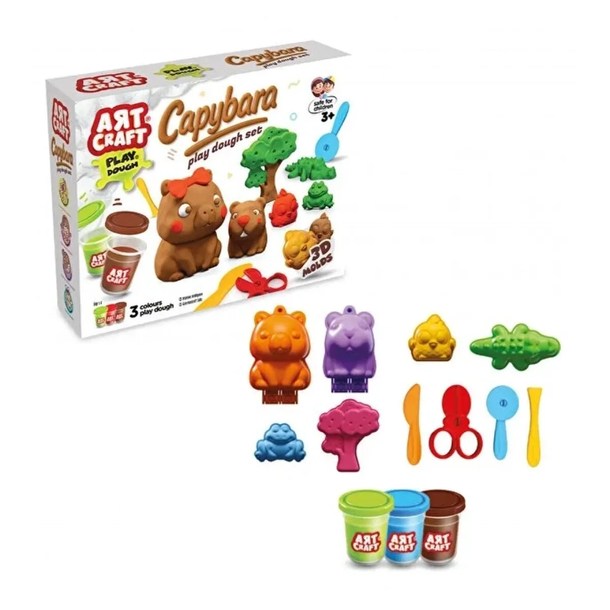 Art Craft Capybara Oyun Hamuru Seti 168 Gr — görsel 2