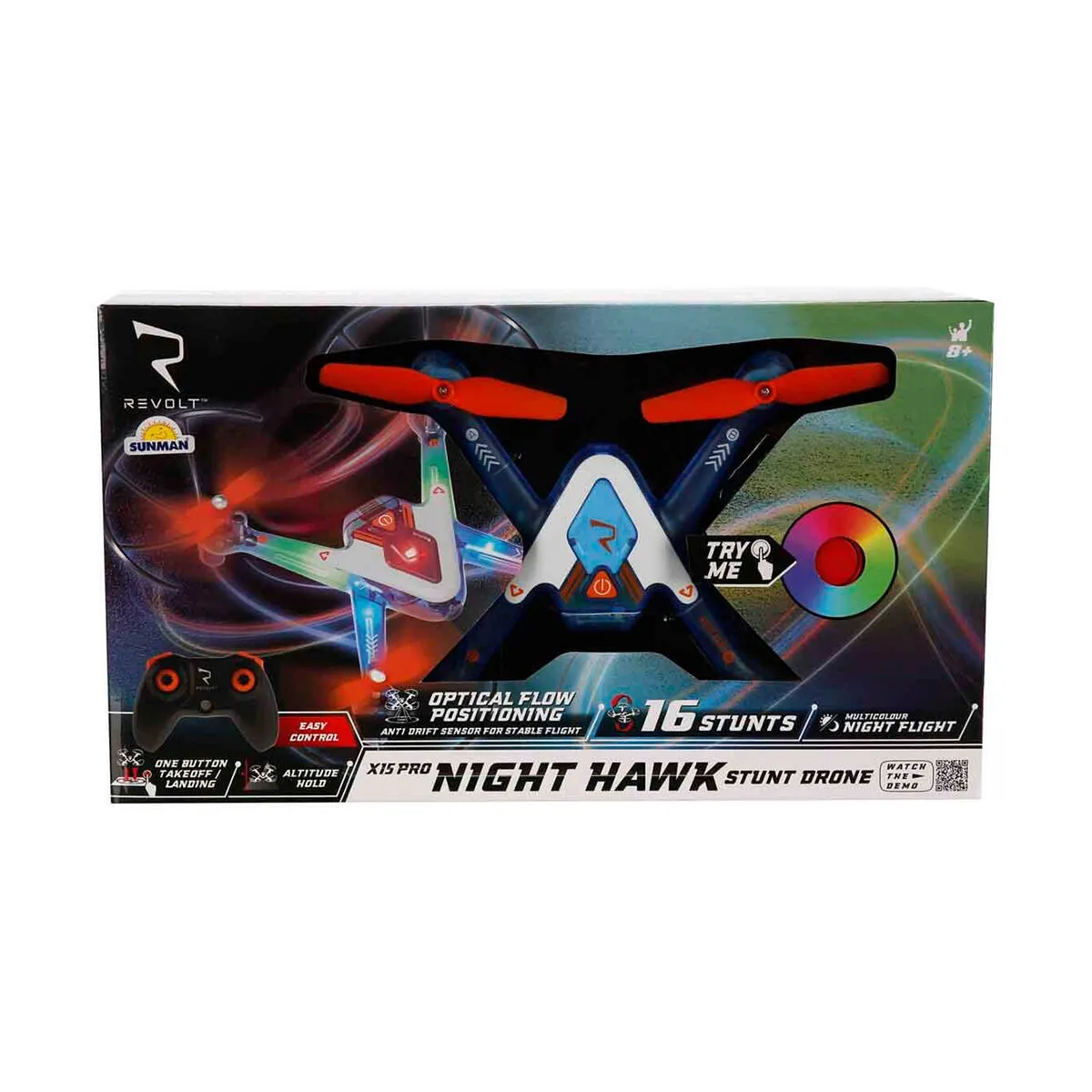 Night Hawk Işıklı Stunt Drone 37V USB (SUN-SYM-RVT-RC) — görsel 5