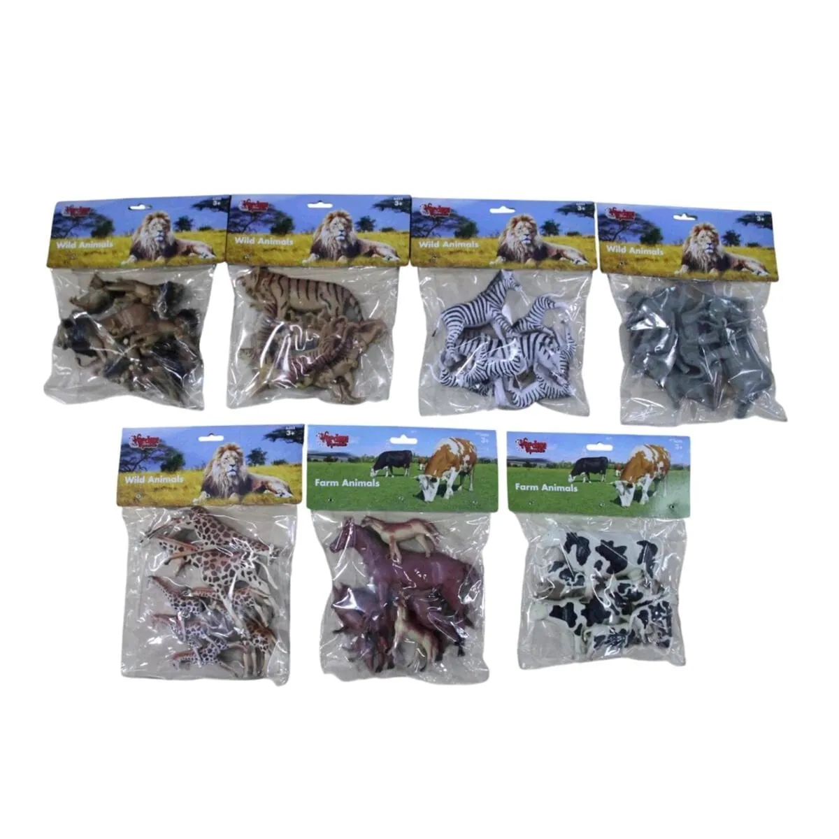 07A 7 ASRTİ 7PCS 9İNC ASLAN-İNEK-ZÜRAFA-FİL-AT-ZEBRA(Belirtilen fiyat, tekli satış için adet fiyatıdır.)