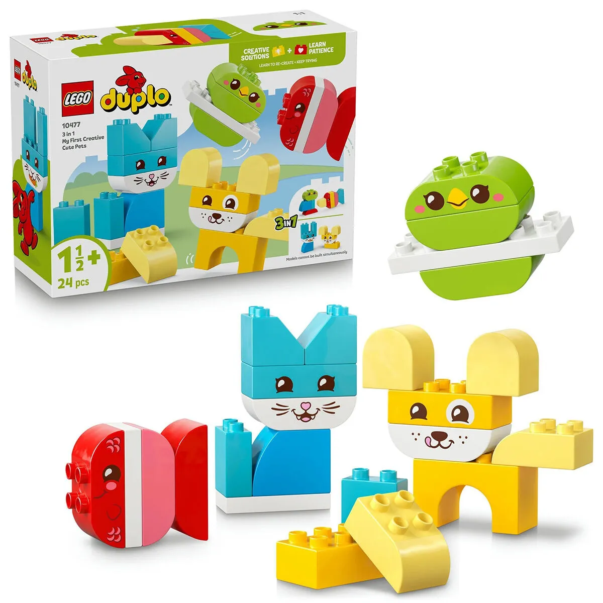 Lego Duplo 3'ü1 Arada Yaratıcı Sevimli Hayvanlar 24 parça +1,5 yaş