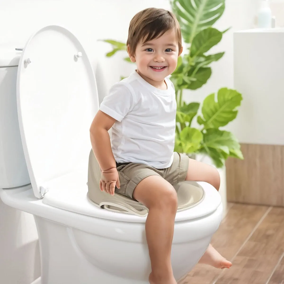 TUVALET ALIŞTIRMA ADAPTORU-RELAX BEJ