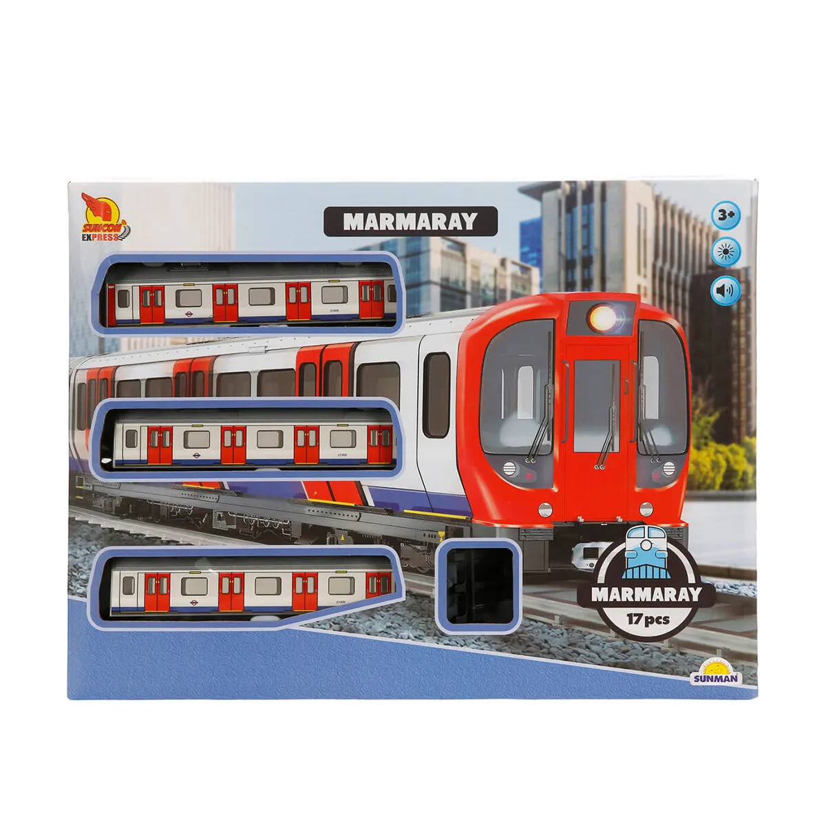 Suncon Marmaray Tren Seti 17 Parça Sesli ve Işıklı — görsel 4