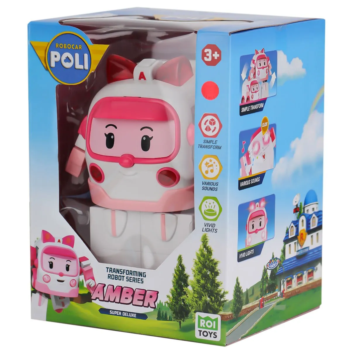 Polı MRT-687 Robocar Poli Büyük Transforming Robot Amber Sesli ve Işıklı