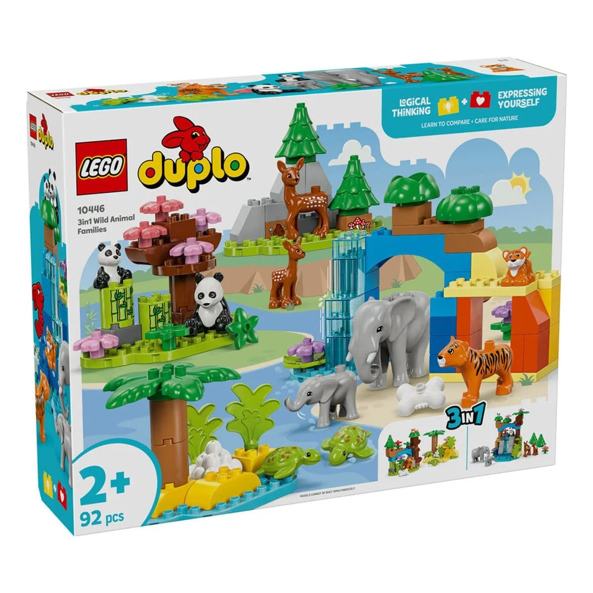 Lego Duplo 3ü1 Arada Vahşi Hayvan Aileleri 92 parça +2aş