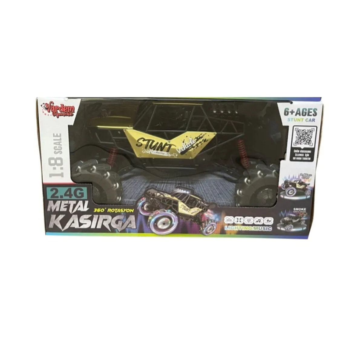 1:8 Off-Road Şarjlı Buharlı Kasırga Metal Uzaktan Kumandalı Araba