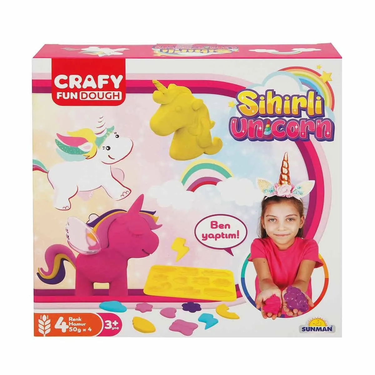 Crafy Sihirli Unicorn Oyun Hamuru Seti