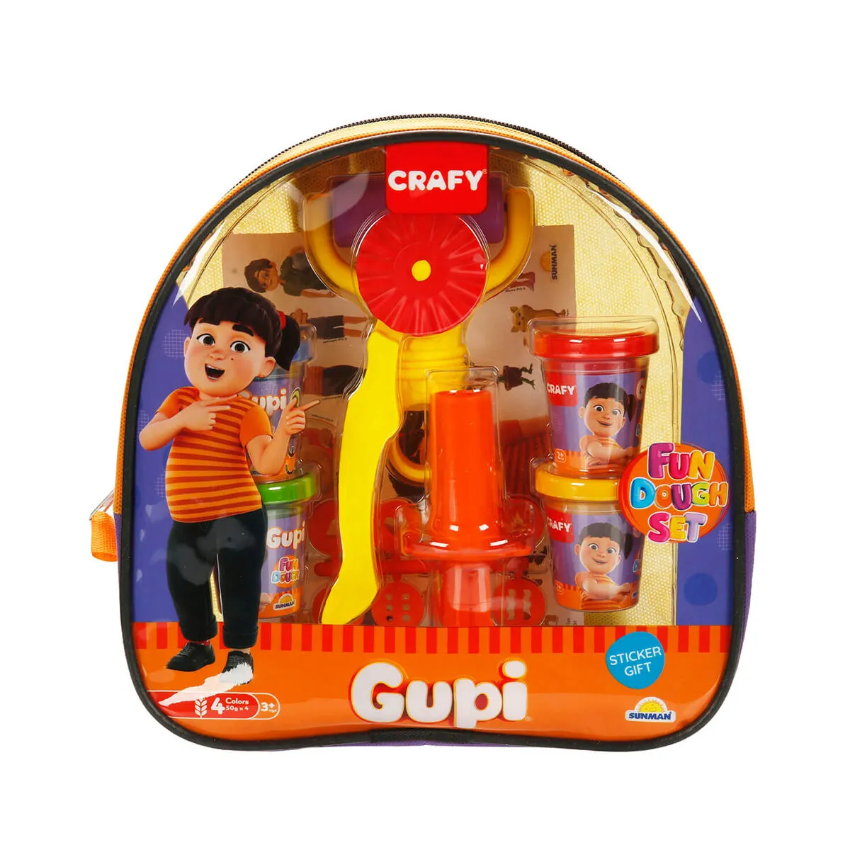 Gupi Oyun Hamuru Seti Sırt Çantalı 4x50gr — görsel 4