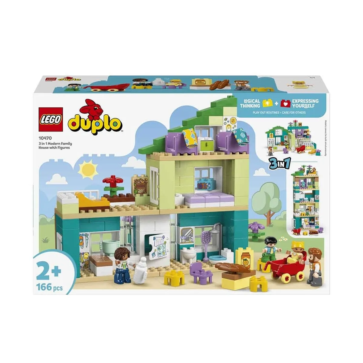 Lego Duplo 3ü1 arada Figürlü Modern Aile Evi 166 parça +2 yaş — görsel 7