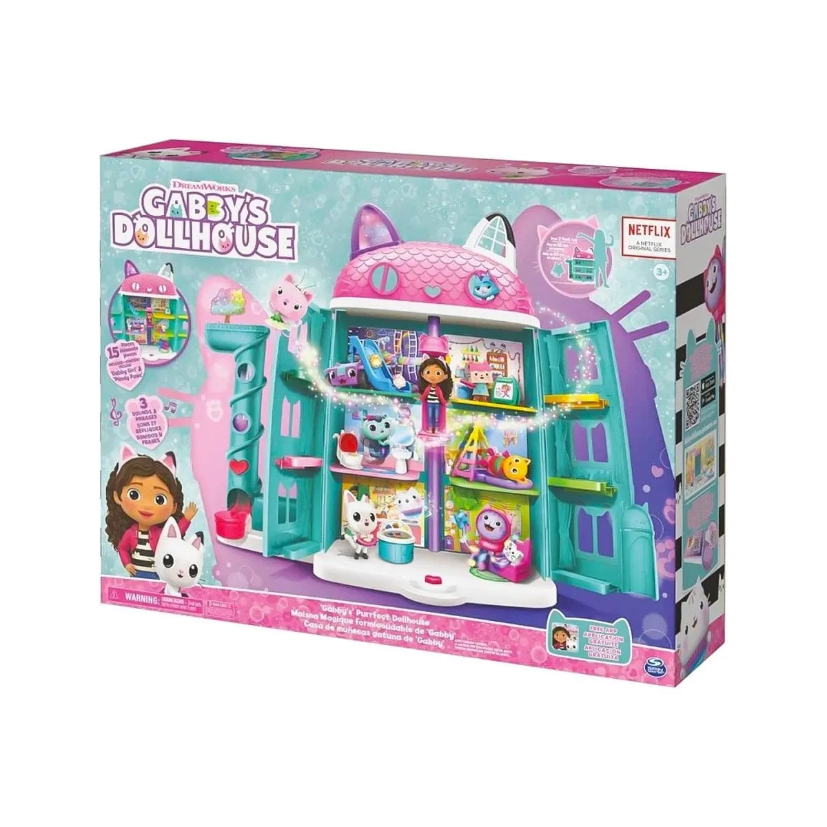 Gabbys Dollhouse Festival Evi Eğlenceli Müzikli Oyun Seti 63 cm -Spinmaster