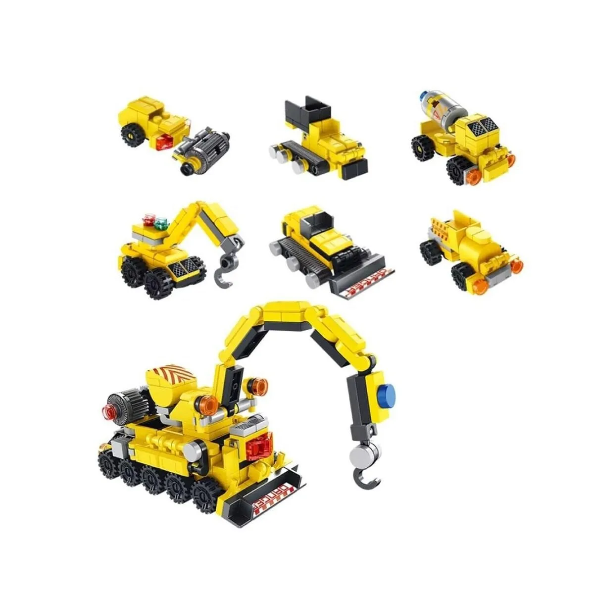 6 İn 1 Sarı Yumurta Model 45 Parça Blok Yapı Seti