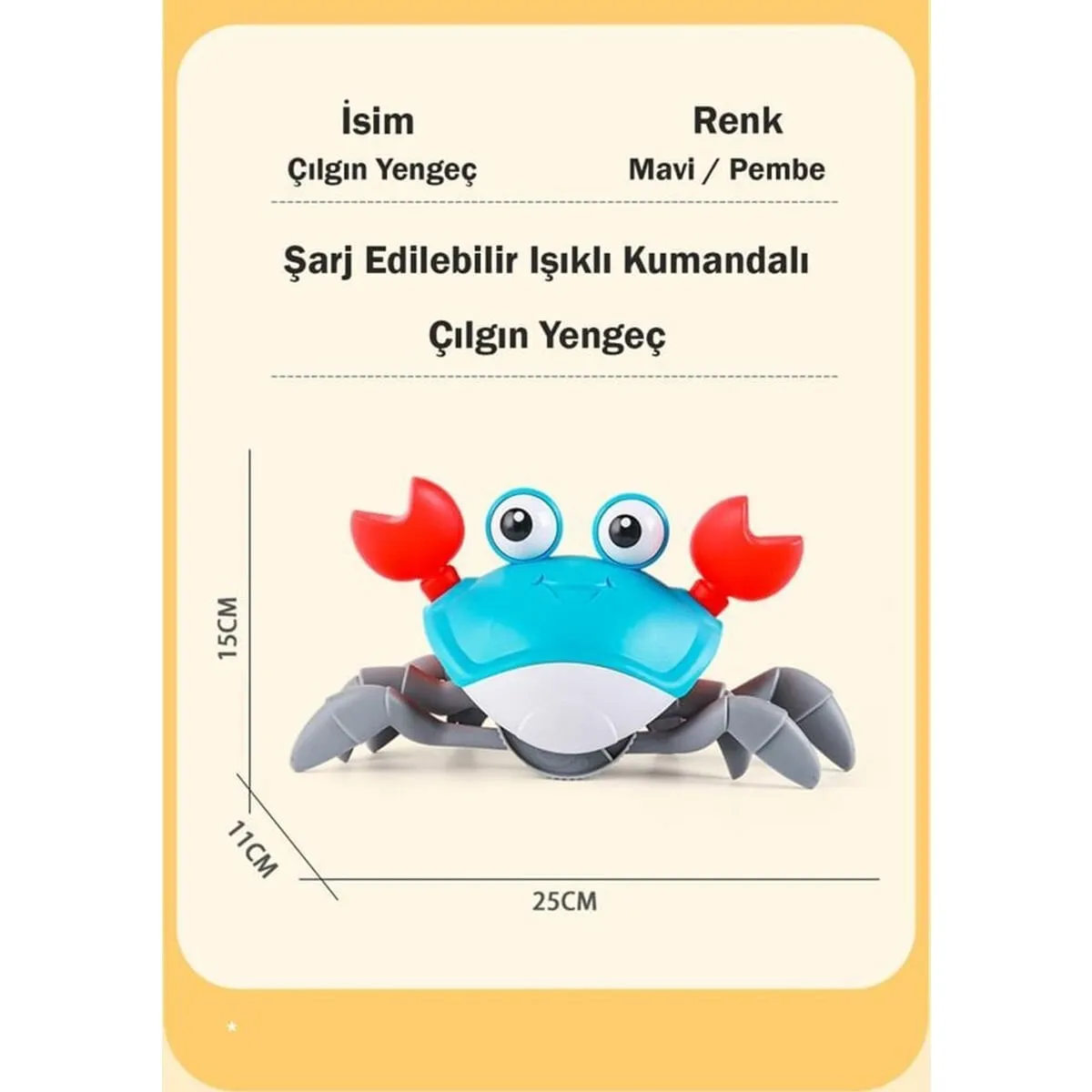 Şarjlı Uzaktan Kumandalı Yengeç — görsel 2