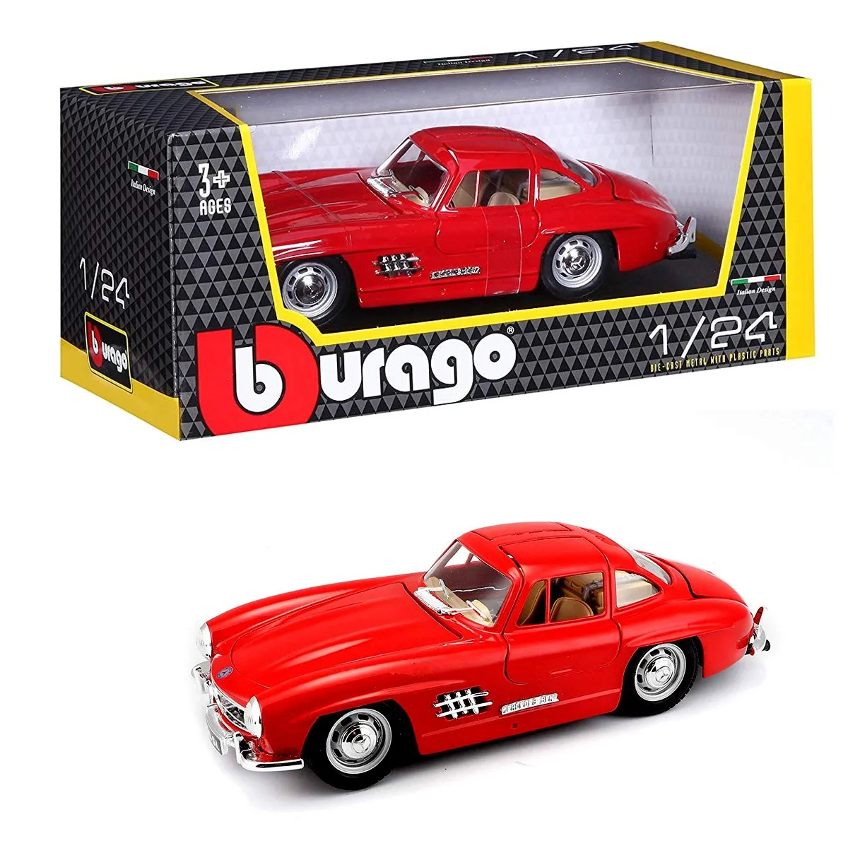 Burago 1:24 Mersedes Benz 300SL 1954 Model Araba