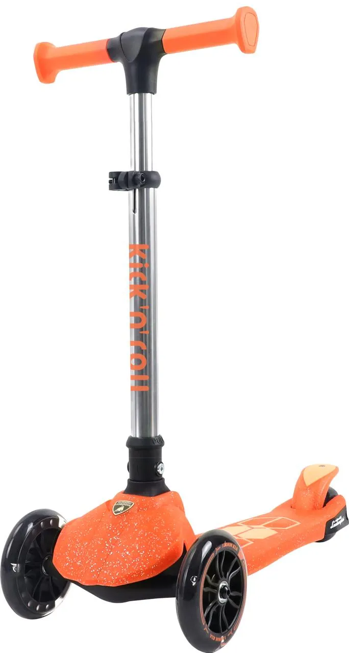 Lamborghini Lisanslı Parıltı Işıklı Scooter Turuncu