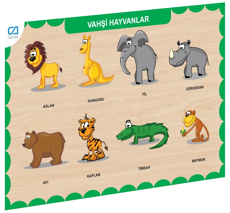 Ca Games Ahşap Vahşi Hayvanlar Bul Tak