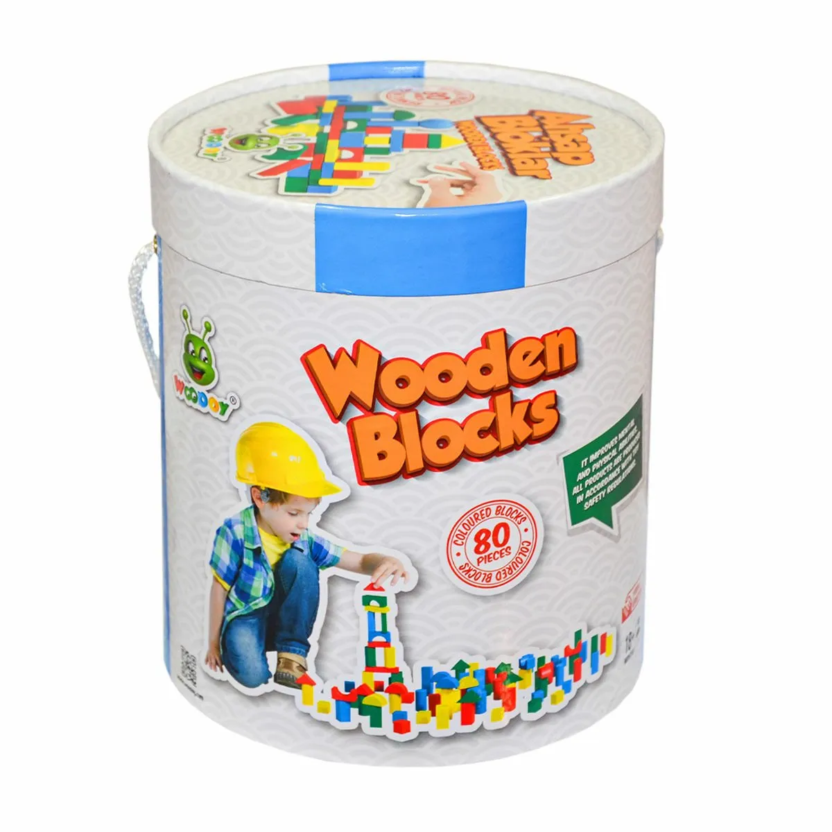Woodoy 80 Parça Büyük Kovalı Bloklar