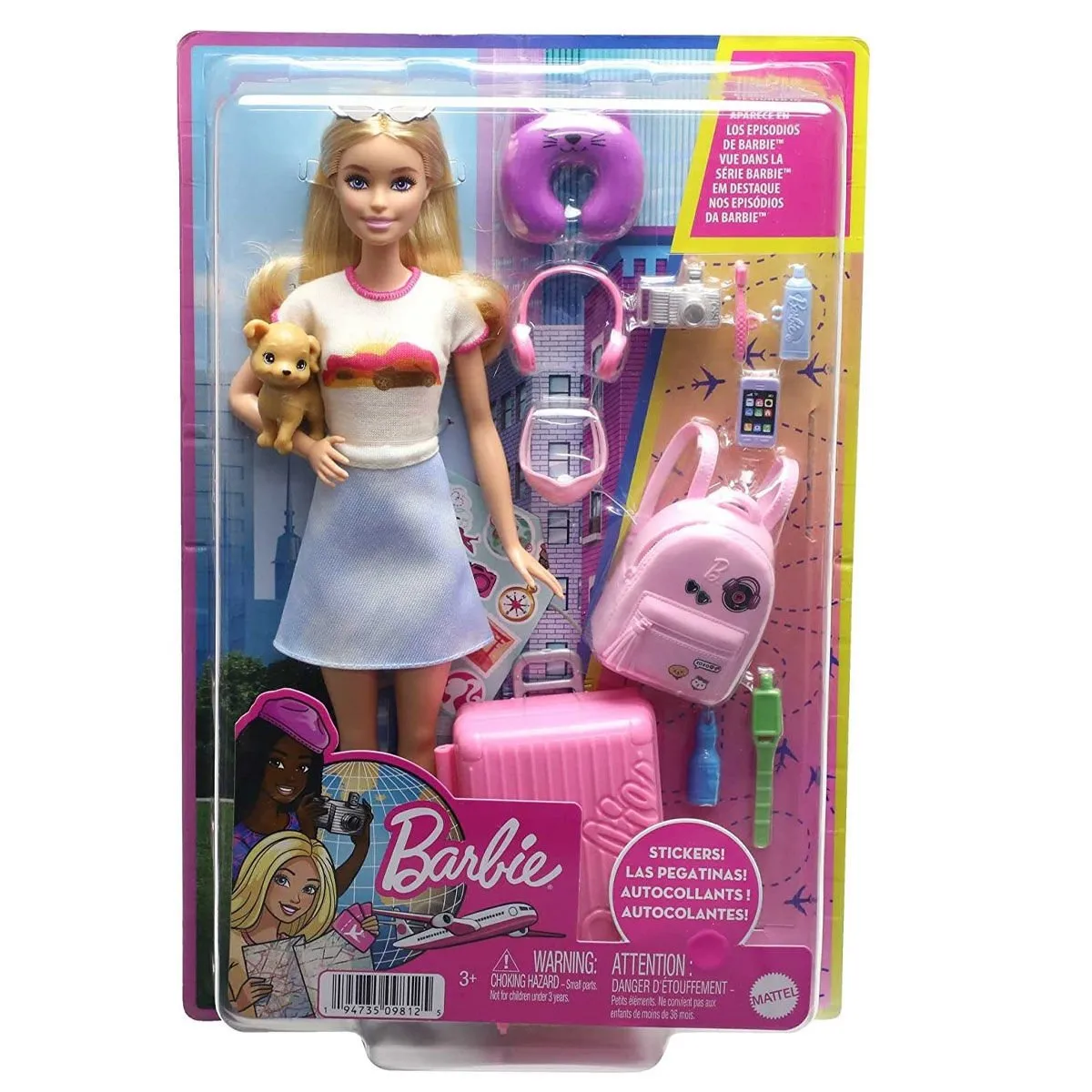 Barbie Seyahat Bebeği ve Aksesuarları
