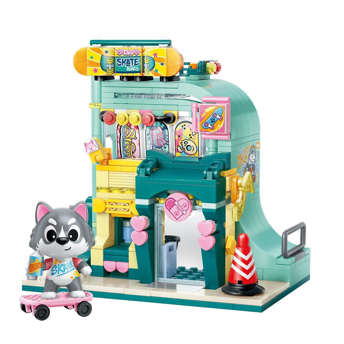 K28009-KP28009 Keeppley Lovely Street - Husky Skate Shop 343 Parça Yapım Seti — görsel 2