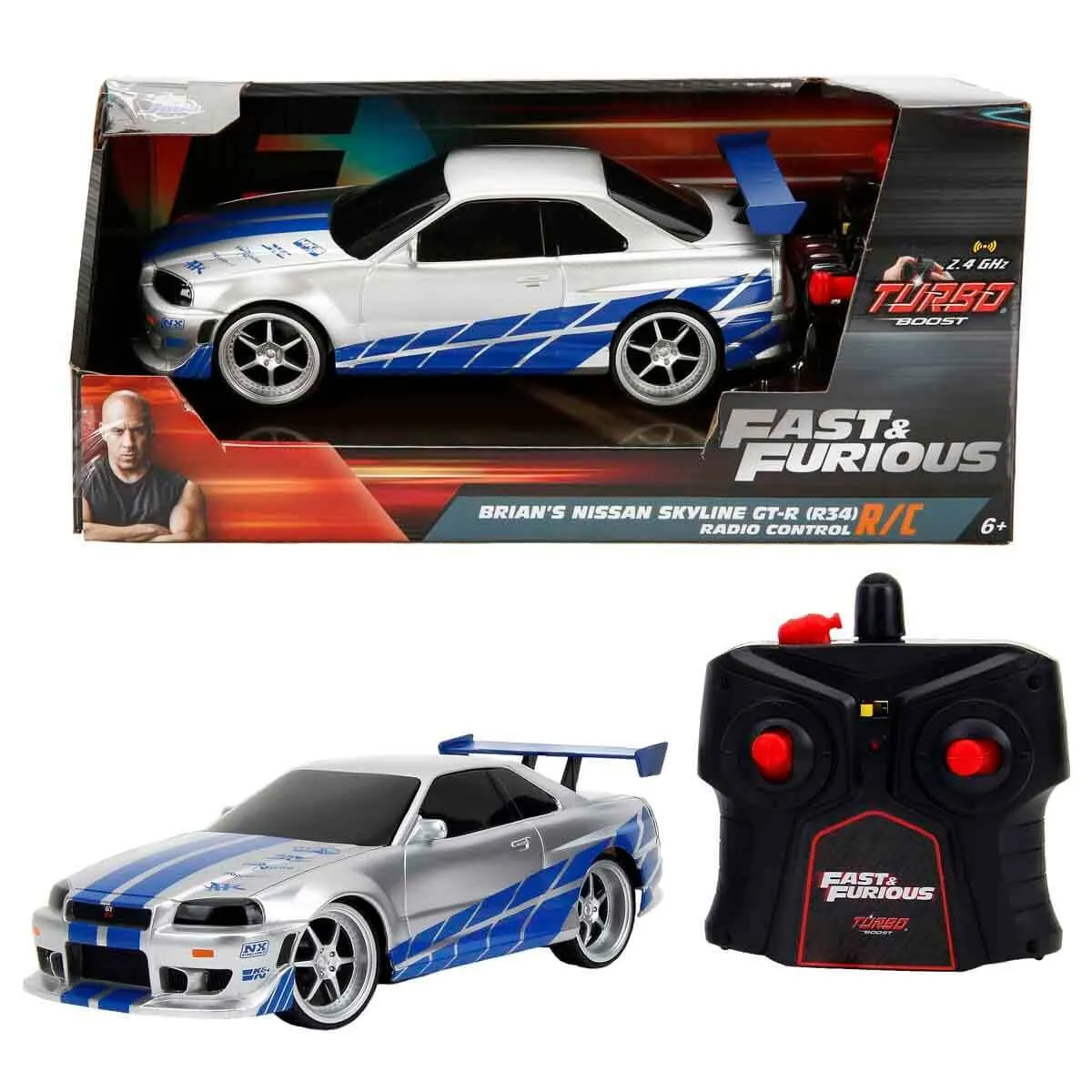 Sım-Jda-Rc Araba 1 24 Fast Furıous Nıssan Skylıne Gtr 2 4 Ghz Fastf