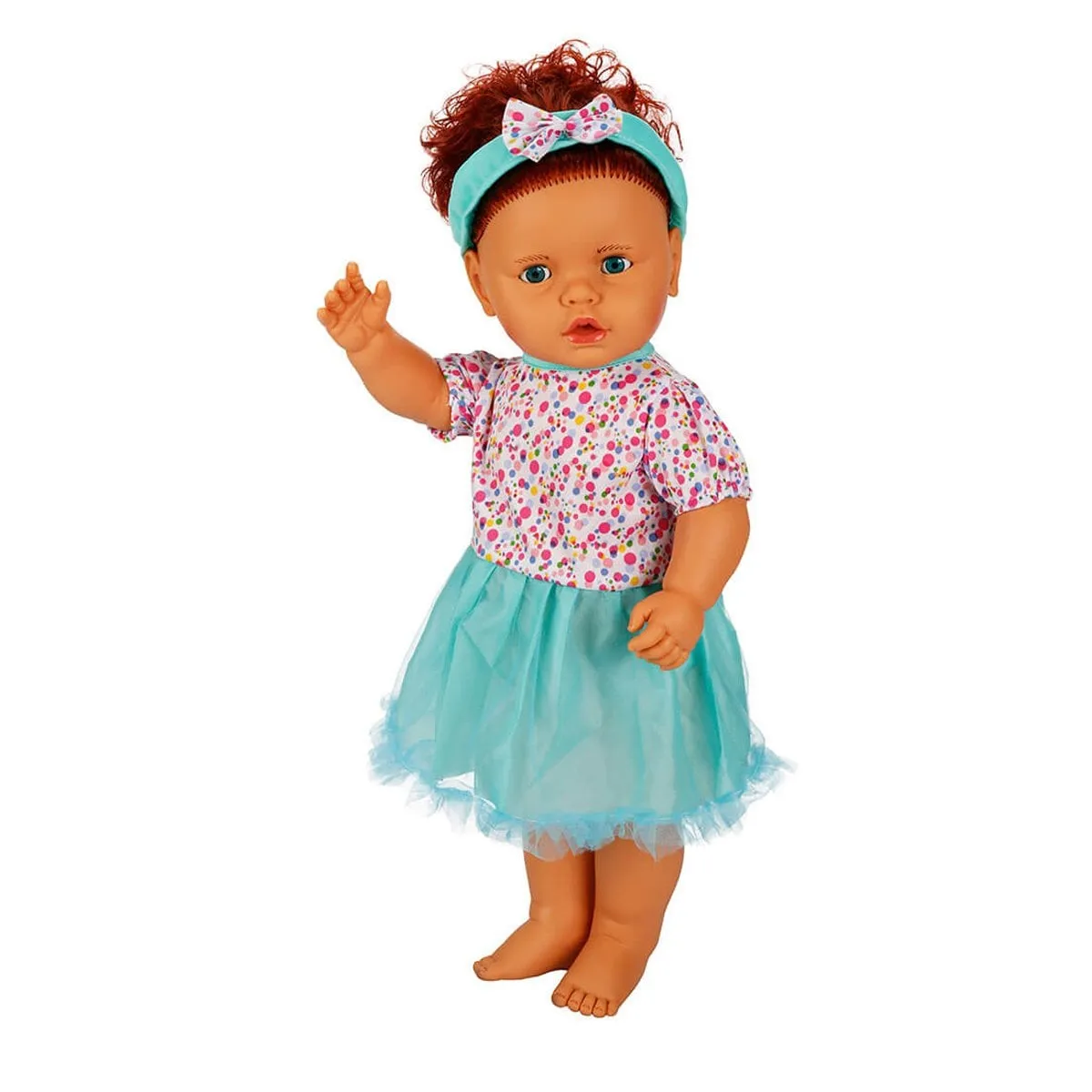 Lila Sesli Saçlı Et Bebek 60 cm — görsel 2