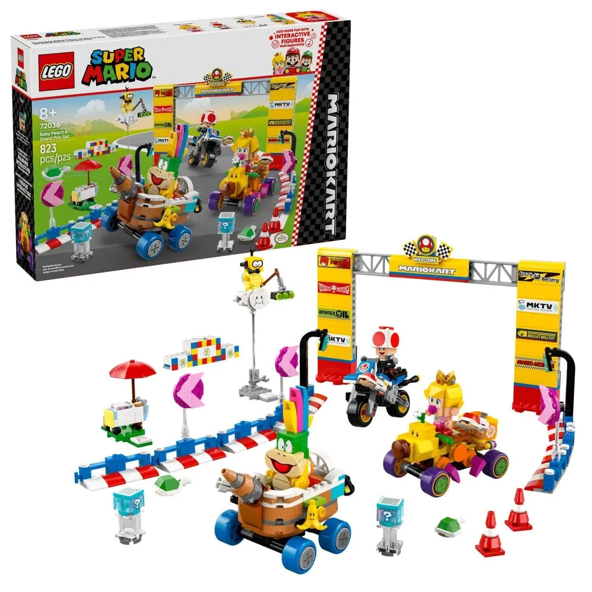 Lego Super Mario - Baby Peach ve Grand Prix Seti 823 parça +8 yaş
