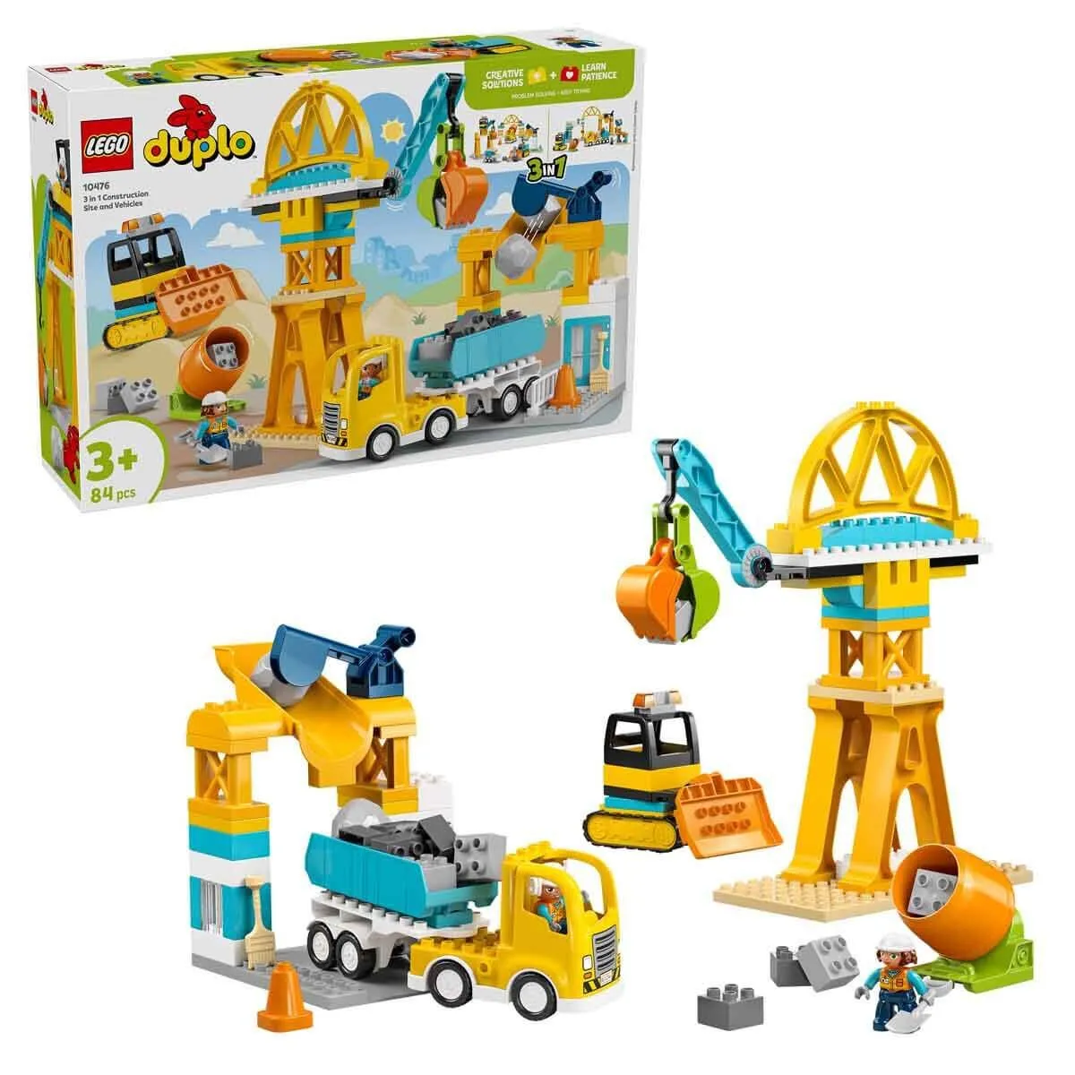 Lego Duplo İnşaat Sahası ve Araçları 84 parça +3 yaş